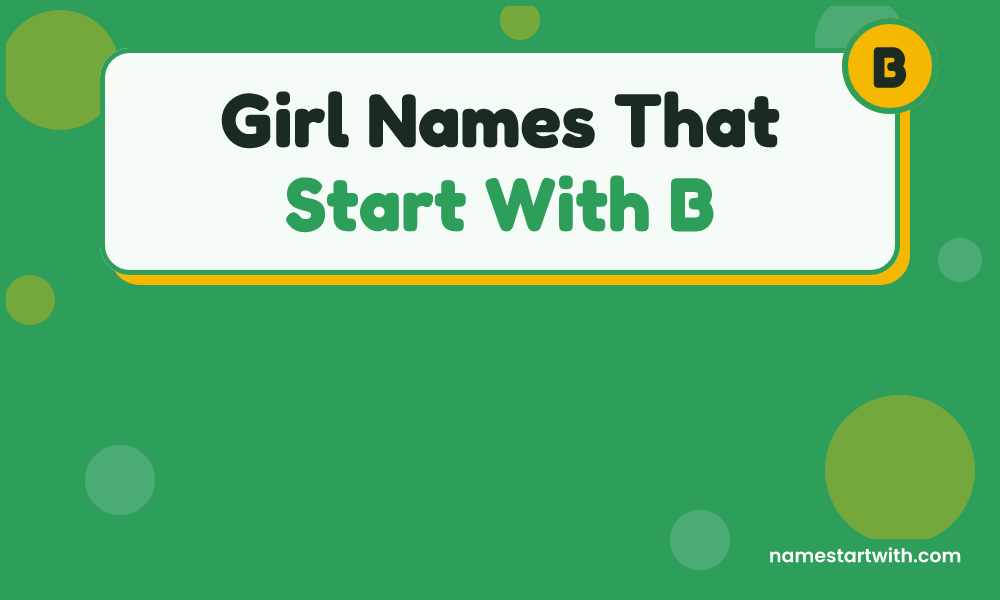 Girl Names That Start With B