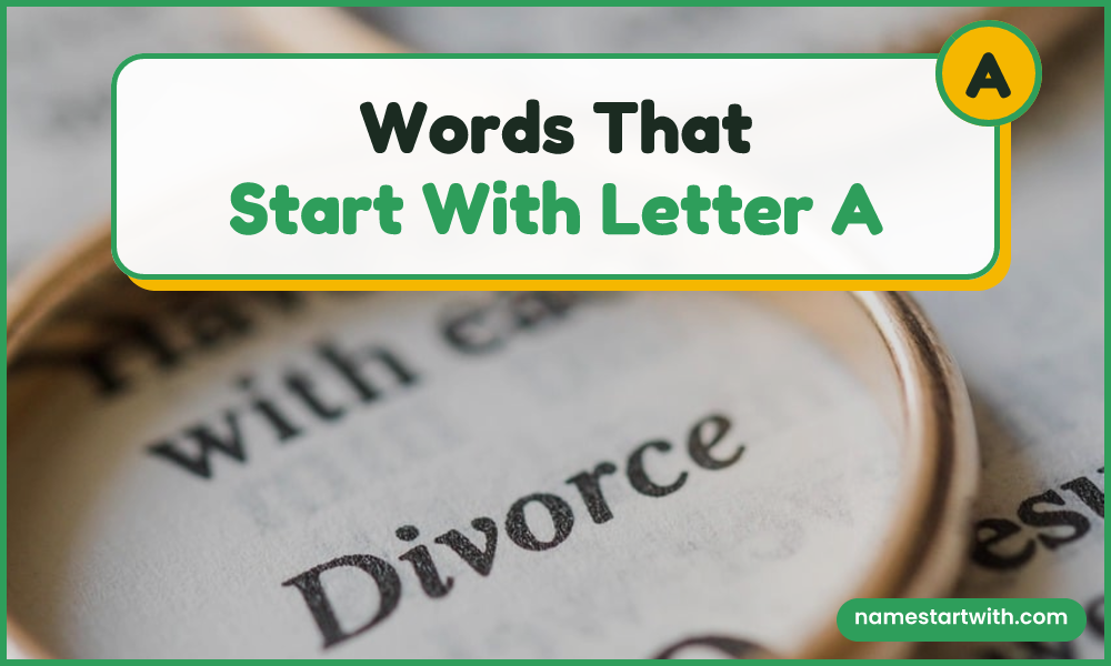 Words That Start With Letter A